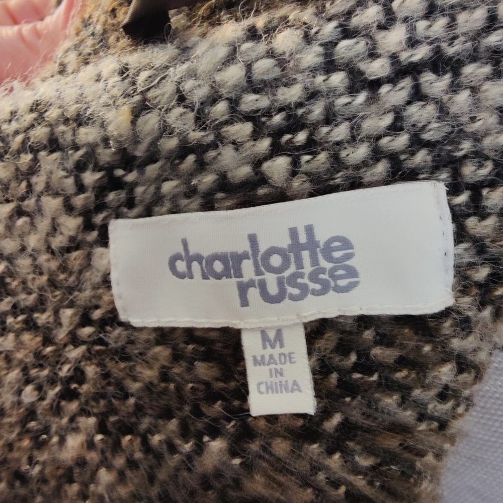 Vintage Charlotte Russe Tweed Double Breasted Blazer Jacket Size Medium - Picture 4 of 4